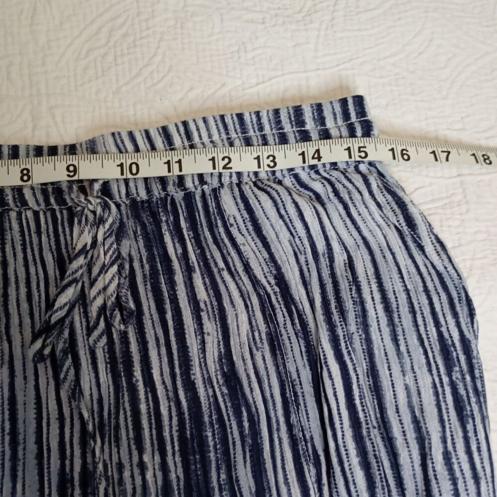 Free People Pants Striped Lightweight Drawstring  Blue & White Size S Womens - Picture 10 of 13